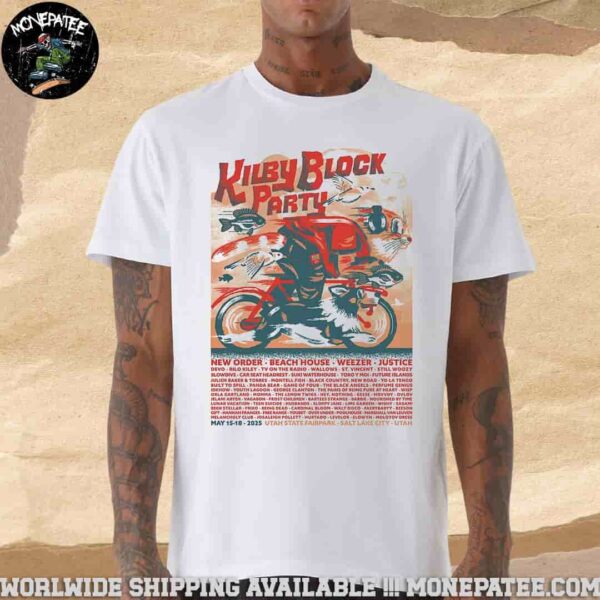 Kilby Block Party At Utah State Fairpark In Salt Lake City Utah On May 15-18 2025 Lineup Merchandise T-Shirt