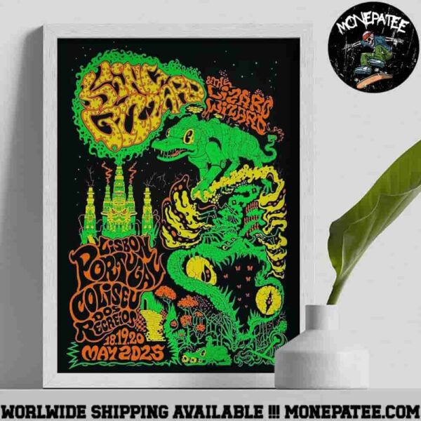 King Gizzard And The Lizard Wizard Event Poster Coliseu Dos Recreios Lisbon Portugal May 18-19-20 2025 Poster Canvas