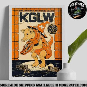 King Gizzard And the Lizard Wizard Orange Poster For 3 Show In Vilnius Lithuania At Lukiskes Prison 2.0 On May 29 30 31 2025 Decorative Poster Canvas
