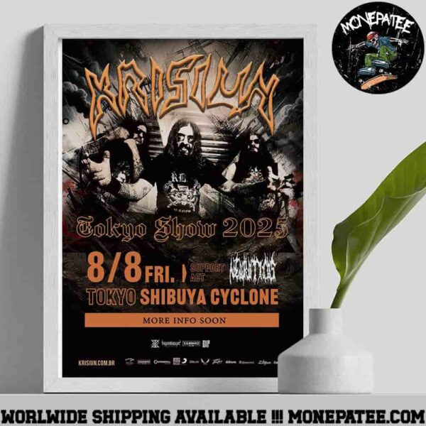 Krisiun In Tokyo Show On August 8 At Shibuya Cyclone 2025 Poster Canvas