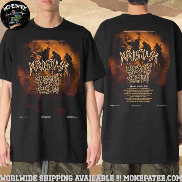 Krisiun with Malevolent Creation Brasil Show 2025 Merchandise Unisex T-Shirt