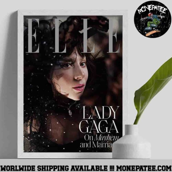Lady Gaga ELLE Magazine On Mayhem And Marriage Poster Canvas