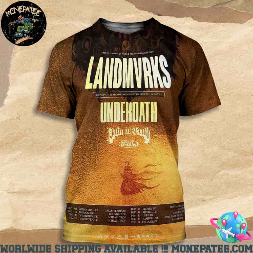 Landmvrks Europe UK Tour Dates 2025 Underoath Pain of Truth All Over Print Shirt Landmvrks Europe UK Tour Dates 2025 Underoath Pain of Truth All Over Print Shirt