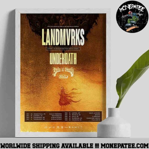 Landmvrks Europe UK Tour Dates 2025 Underoath Pain of Truth Poster Canvas