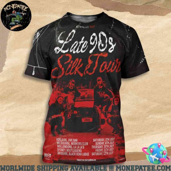 Late 90s Silk EP Tour of Australia Tour Dates 2025 All Over Print T-Shirt