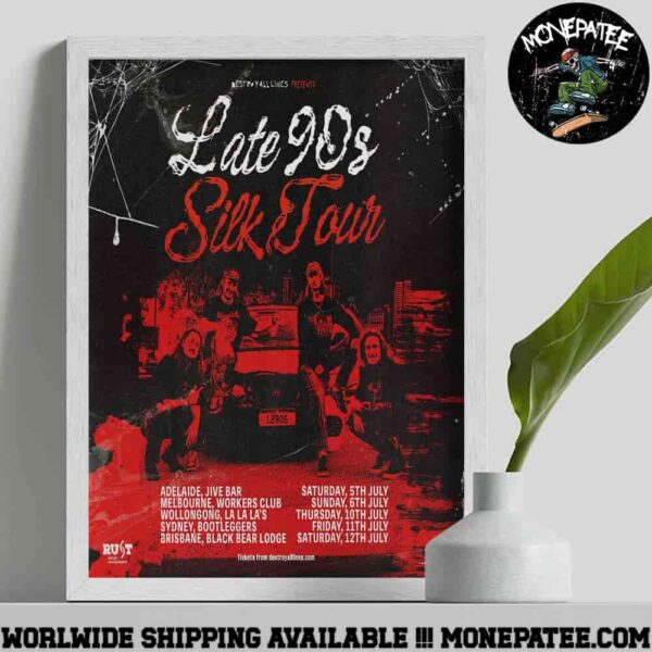 Late 90s Silk EP Tour of Australia Tour Dates 2025 Decorative Poster Canvas
