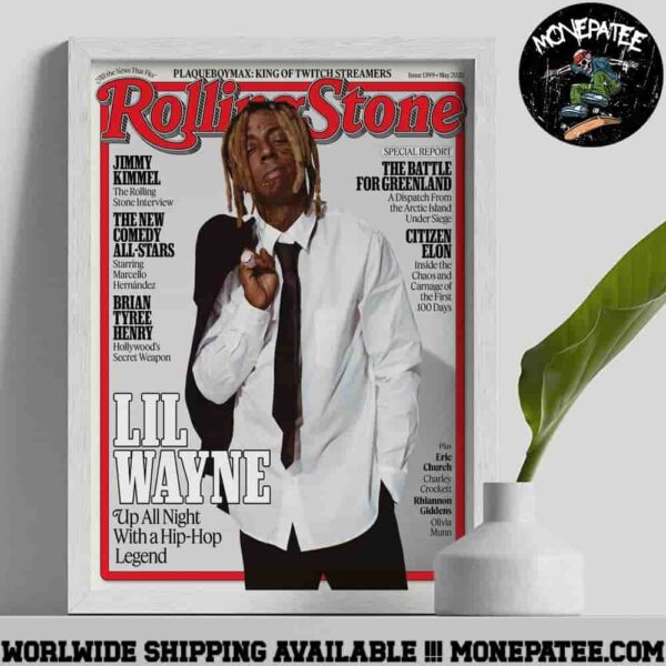 Lil Wayne X The Rolling Stones Magazine Cover May 2025 Poster Canvas