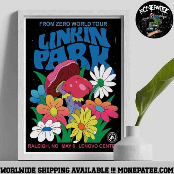 Linkin Park Raleigh NC May 6 2025 Lenovo Center From Zero World Tour Poster Canvas