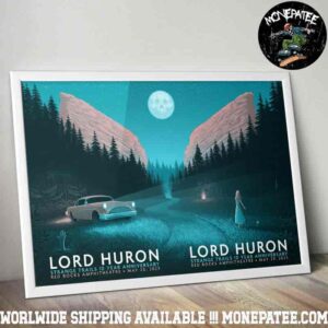 Lord Huron Strange Trails 10 Year Anniversary Poster For Full Show In Morrison CO On May 28-29 At Red Rocks Amphitheatre Decorative Poster Canvas