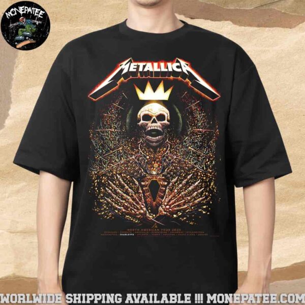 Metallica M72 Charlotte Miles Tsang’s Exclusive Pop-Up Shop Poster At Bank of America Stadium In Charlotte North Carolina On May 31 Throne of Decay Unisex T-Shirt