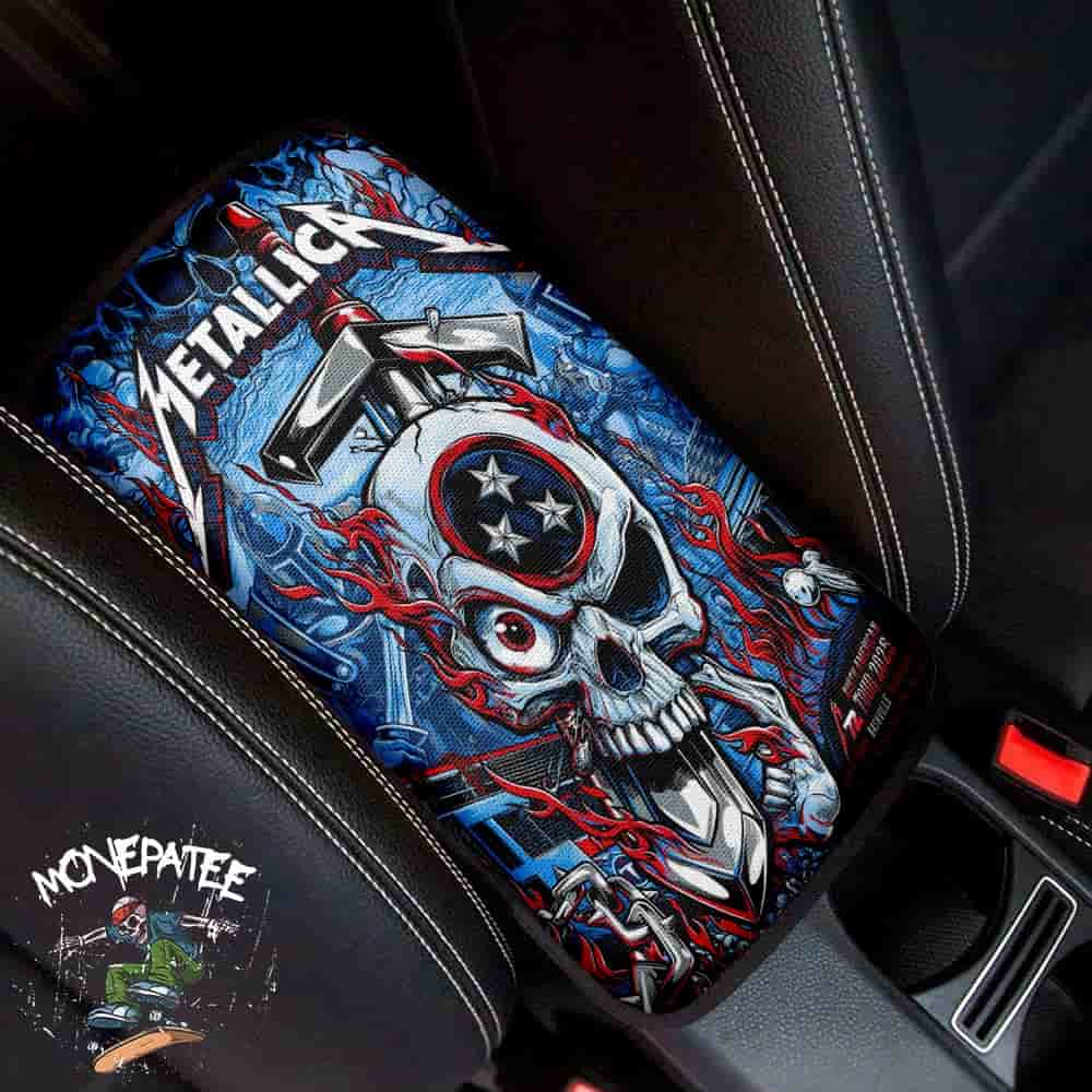 Metallica M72 In Nashville Tennessee No Repeat Weekend North American Tour 2025 At Nissan Stadium Car Center Console Cover Metallica M72 In Nashville Tennessee No Repeat Weekend North American Tour 2025 At Nissan Stadium Car Center Console Cover
