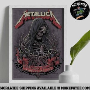 Metallica M72 Landover Maryland Exclusice Poster At Northwest Stadium Tonight On May 28 2025 Reign Of The Undead Art Work Decorative Poster Canvas