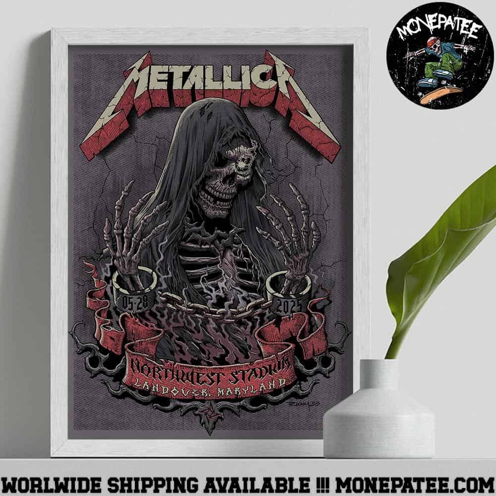Metallica M72 Landover Maryland Exclusice Poster At Northwest Stadium Tonight On May 28 2025 Reign Of The Undead Art Work Decorative Poster Canvas Metallica M72 Landover Maryland Exclusice Poster At Northwest Stadium Tonight On May 28 2025 Reign Of The Undead Art Work Decorative Poster Canvas