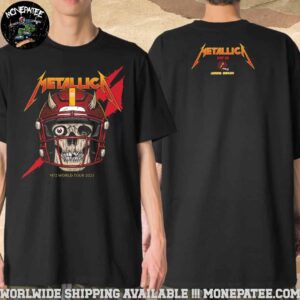 Metallica M72 Landover Maryland World Tour Exclusive Tee May 28 2025 In Washington DC US At Northwest Stadium Skull Washington Commanders Helmet NFL Merchandise T-Shirt