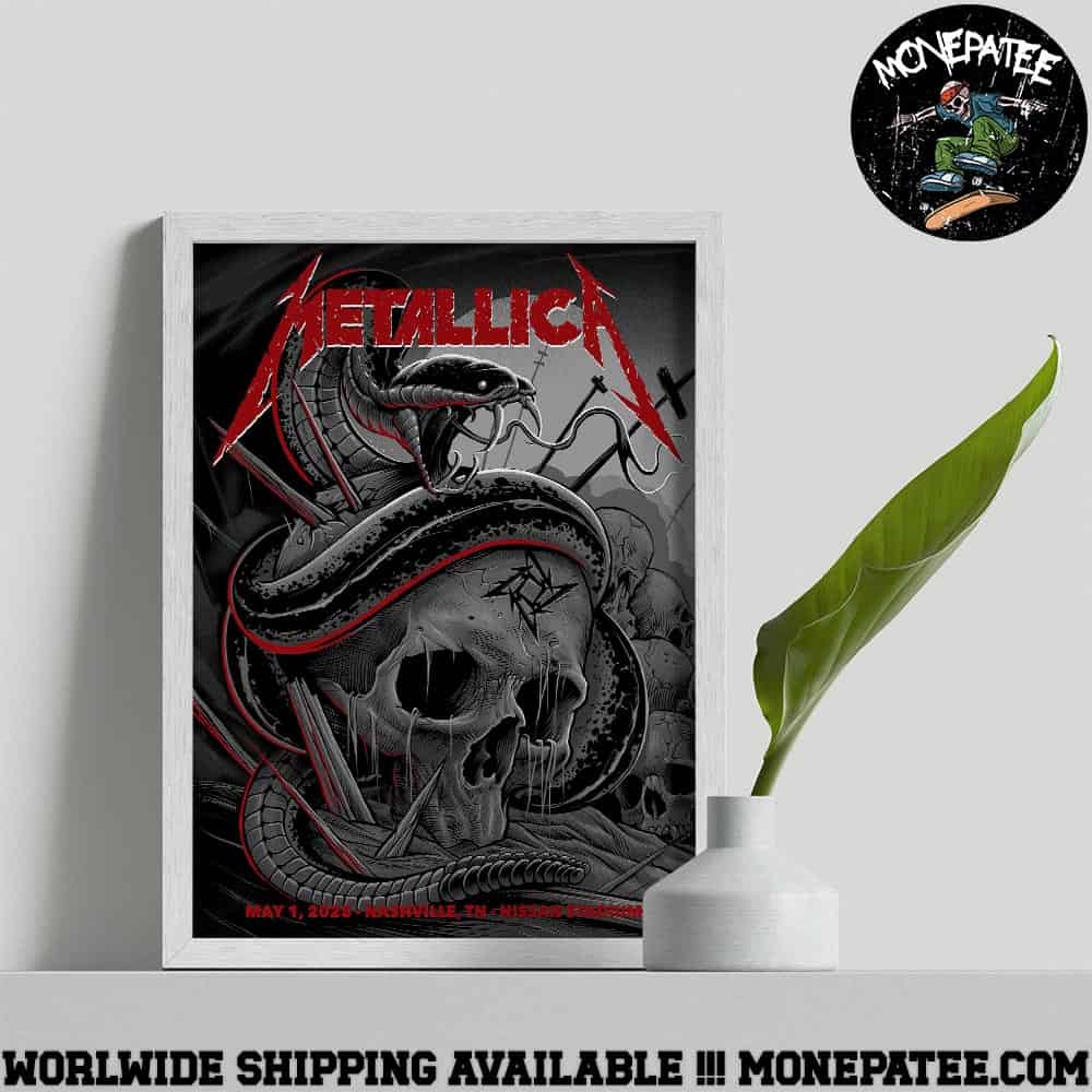 Metallica M72 Nashville Tennessee Night 1 No Repeat Weekend North American Tour May 1 2025 At Nissan Stadium Poster Canvas Metallica M72 Nashville Tennessee Night 1 No Repeat Weekend North American Tour May 1 2025 At Nissan Stadium Poster Canvas