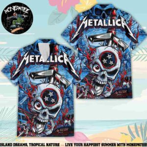 Metallica M72 Nashville Tennessee North American Tour 2025 At Nissan Stadium Hawaiian Shirt And Beach Short_11zon