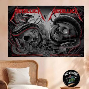 Metallica M72 Nashville Tennessee North American Tour 2025 At Nissan Stadium May 1-3 2025 Poster Canvas