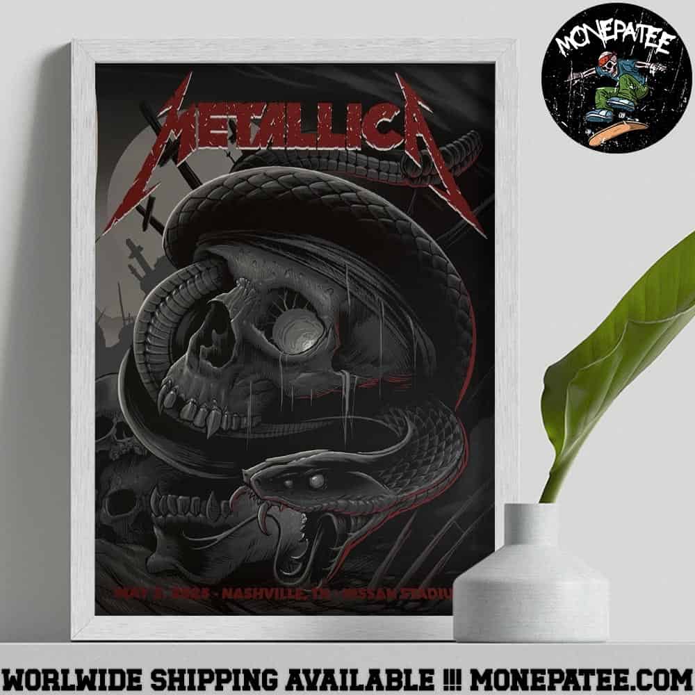 Metallica M72 Nashville Tennessee North American Tour 2025 At Nissan Stadium May 3 2025 Poster Metallica M72 Nashville Tennessee North American Tour 2025 At Nissan Stadium May 3 2025 Poster