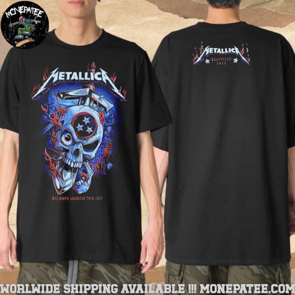 Metallica M72 Nashville Tennessee North American Tour 2025 At Nissan Stadium Merchandise T-Shirt