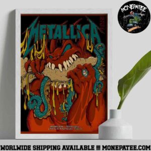Metallica M72 Philly Poster For Show Night 2 In Philadelphia Pennsylvania At Lincoln Financial Field On May 25 2025 Decorative Poster Canvas