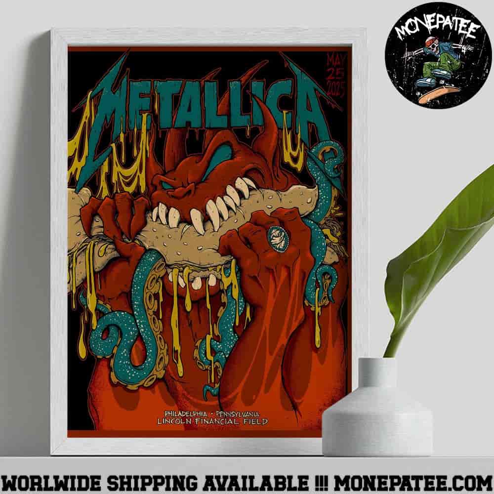 Metallica M72 Philly Poster For Show Night 2 In Philadelphia Pennsylvania At Lincoln Financial Field On May 25 2025 Decorative Poster Canvas Metallica M72 Philly Poster For Show Night 2 In Philadelphia Pennsylvania At Lincoln Financial Field On May 25 2025 Decorative Poster Canvas
