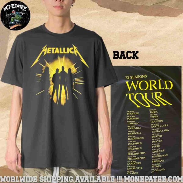Metallica M72 Seasons North American World Tour 2025 Tour Dates Merchandise T-Shirt