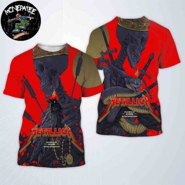 Metallica M72 Sonic Temple Festival 2025 Full Show On May 9-11 In Columbus Ohio At Historic Crew Stadium Reign of the Fallen Art Work All Over Print Shirt