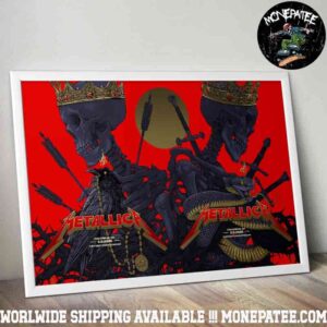 Metallica M72 Sonic Temple Festival 2025 Full Show On May 9-11 In Columbus Ohio At Historic Crew Stadium Reign of the Fallen Art Work Poster Canvas