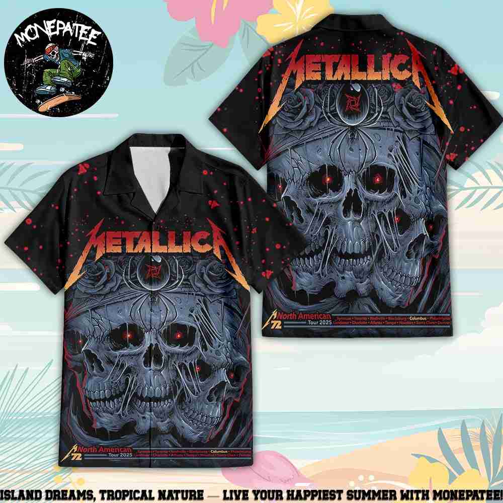 Metallica M72 Sonic Temple For Colombus Ohio North American Tour 2025 Hawaiian Shirts Metallica M72 Sonic Temple For Colombus Ohio North American Tour 2025 Hawaiian Shirts