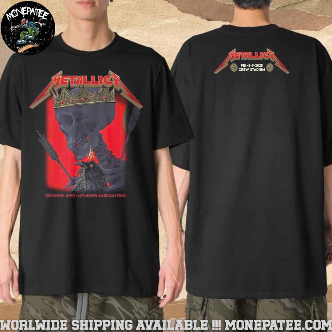 Metallica M72 Sonic Temple Night 1 In Columbus Ohio May 9 2025 At Crew Stadium North American Tour Merchandise Unisex T-Shirt Metallica M72 Sonic Temple Night 1 In Columbus Ohio May 9 2025 At Crew Stadium North American Tour Merchandise Unisex T-Shirt