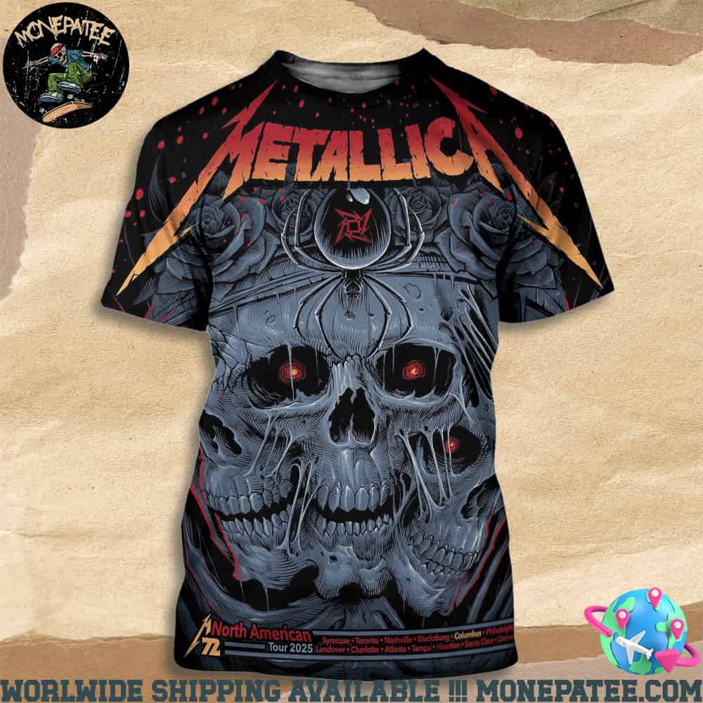 Metallica M72 Sonic Temple Pop-Up Shop Poster For Colombus Ohio North American Tour 2025 All Over Print Shirt Metallica M72 Sonic Temple Pop-Up Shop Poster For Colombus Ohio North American Tour 2025 All Over Print Shirt