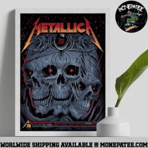 Metallica M72 Sonic Temple Pop-Up Shop Poster For Colombus Ohio North American Tour 2025 Home Decor Poster Canvas