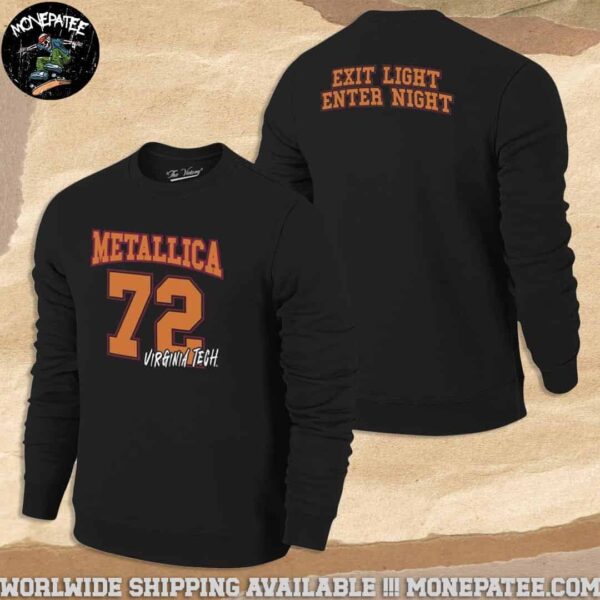 Metallica M72 Virginia Tech 2025 72 Seasons Merchandise Long Sleeve Shirt