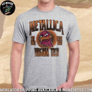 Metallica M72 Virginia Tech 2025 Exit Light Enter Night Merchandise T-Shirt
