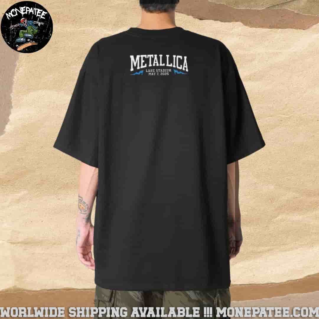 Metallica M72 Virginia Tech 2025 For Blacksburg VA At Lane Stadium On May 7 North American Tour Art By Nate Dino Merchandise T-Shirt Metallica M72 Virginia Tech 2025 For Blacksburg VA At Lane Stadium On May 7 North American Tour Art By Nate Dino Merchandise T-Shirt