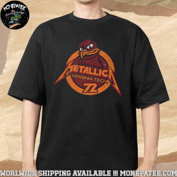 Metallica M72 Virginia Tech 2025 Hokies Merchandise T-Shirt