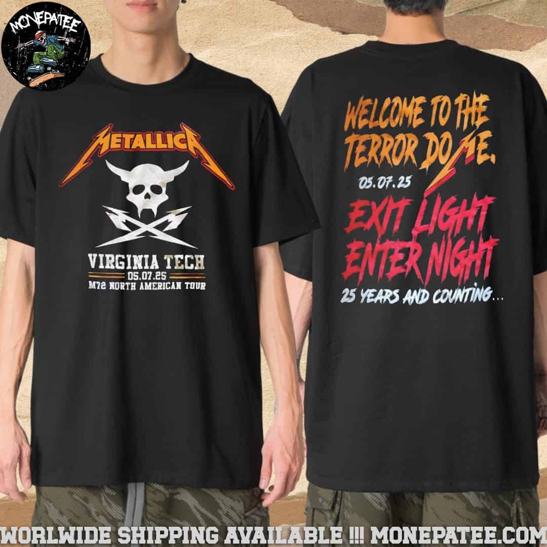 Metallica M72 Virginia Tech May 7 2025 M72 North American Tour Merchandise T-Shirt Metallica M72 Virginia Tech May 7 2025 M72 North American Tour Merchandise T-Shirt