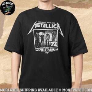 Metallica M72 Virginia Tech Vintage Lane Stadium Blacksburg May 7th 2025 Unisex T-Shirt