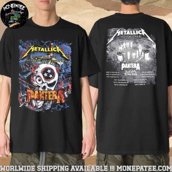 Metallica X Pantera X Sucidal Tendencies M72 Nashville World Tour No Repeat Weekend Dates List Merchandise T-Shirt