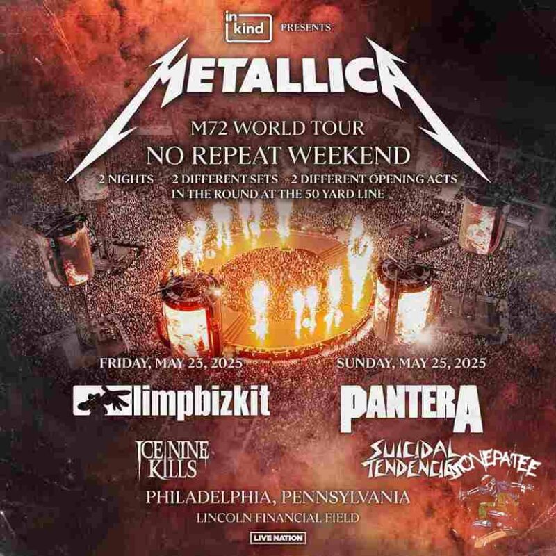 Metallica’s M72 World Tour Rocks Philadelphia in 2025 Two Nights May 23 25