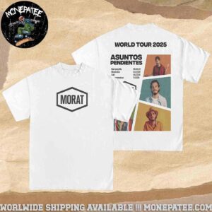 Morat Band World Tour 2025 Asuntos Pendientes Tour Dates And Photo Merchandise T-Shirt