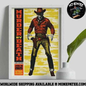 Murder By Death Detroit Michigan Farewell Tour at the Saint Andrew’s Hall On June 20 2025 Decorative Poster Canvas