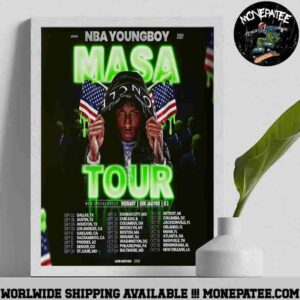 NBA Youngboy Masa Tour 2025 Dates List Home Decor Poster Canvas