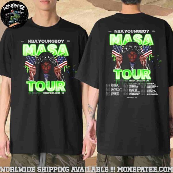 NBA Youngboy Masa Tour 2025 Dates List Merchandise T-Shirt