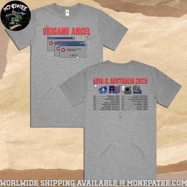 Origami Angel Band Asia And Australia 2025 Dates List Merchandise T-Shirt