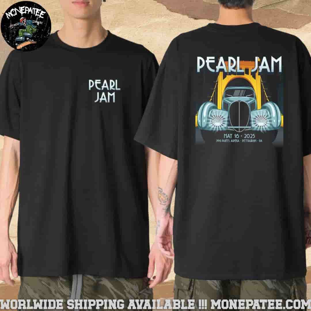 Pearl Jam Event Tee In Pittsburgh Pennsylvania At PPG Paints Arena Dark Matter World Tour On May 16th 2025 Merchandise T-Shirt Pearl Jam Event Tee In Pittsburgh Pennsylvania At PPG Paints Arena Dark Matter World Tour On May 16th 2025 Merchandise T-Shirt