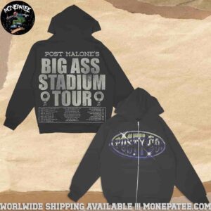 Post Malone Big Ass Stadium Tour Dates From April to July 2025 Merchandise All Over Print Hoodie Zip