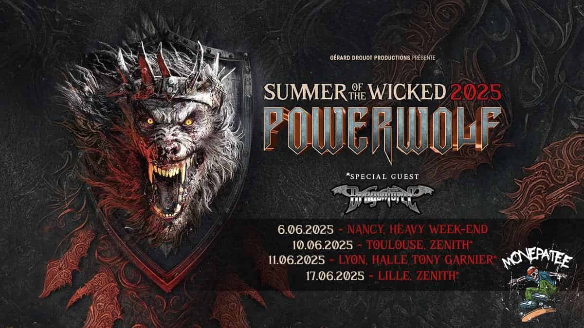 Powerwolf Summer of the Wicked 2025 Toulouse June 10 at Zenith Toulouse Metropole
