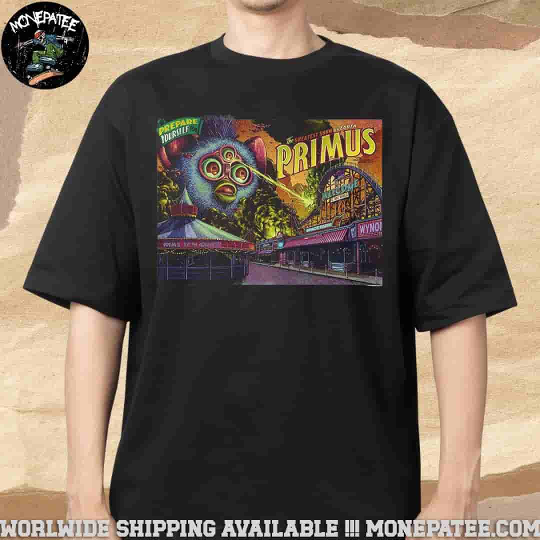 Primus Sessanta V 2.0 In Holmdel NJ On May 17 2025 At Pnc Bank Arts Center Merchandise T-Shirt Primus Sessanta V 2.0 In Holmdel NJ On May 17 2025 At Pnc Bank Arts Center Merchandise T-Shirt
