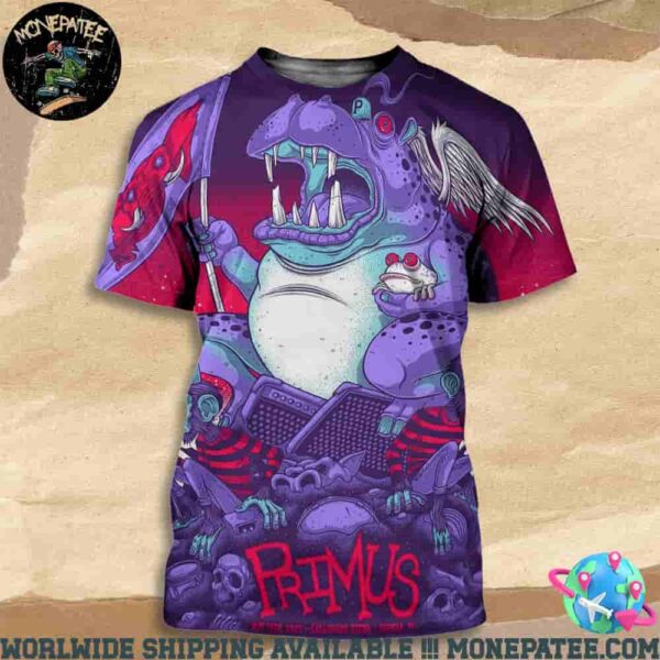 Primus Sessanta V2.0 Fairfax Virginia At Eaglebank Arena On May 18 2025 All Over Print T-Shirt
